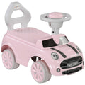 Porteur Enfants Voiture 18-36 Mois Volant klaxon et Butée Anti-bascule Charge 25 kg 53x25x35 cm Rose-0