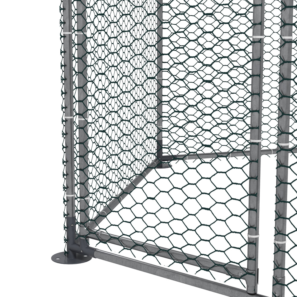 Enclos poulailler extérieur 5 m² parc grillagé dim. 2,8L x 2,45l x 2,46H - espace couvert - 5/8 poules-8