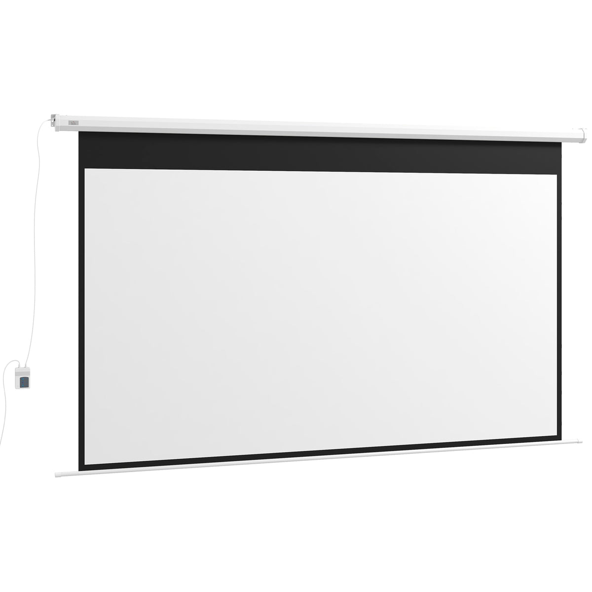 Écran de projection motorisé 120 pouces, 16:9 4K HD, fixation mural ou plafond avec télécommande, 293,5L x 8l x 176H cm-0