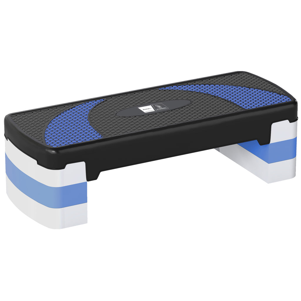 Stepper Fitness Aerobic - hauteur réglable surface antidérapante 80 x 31 x 20 cm noir bleu-0