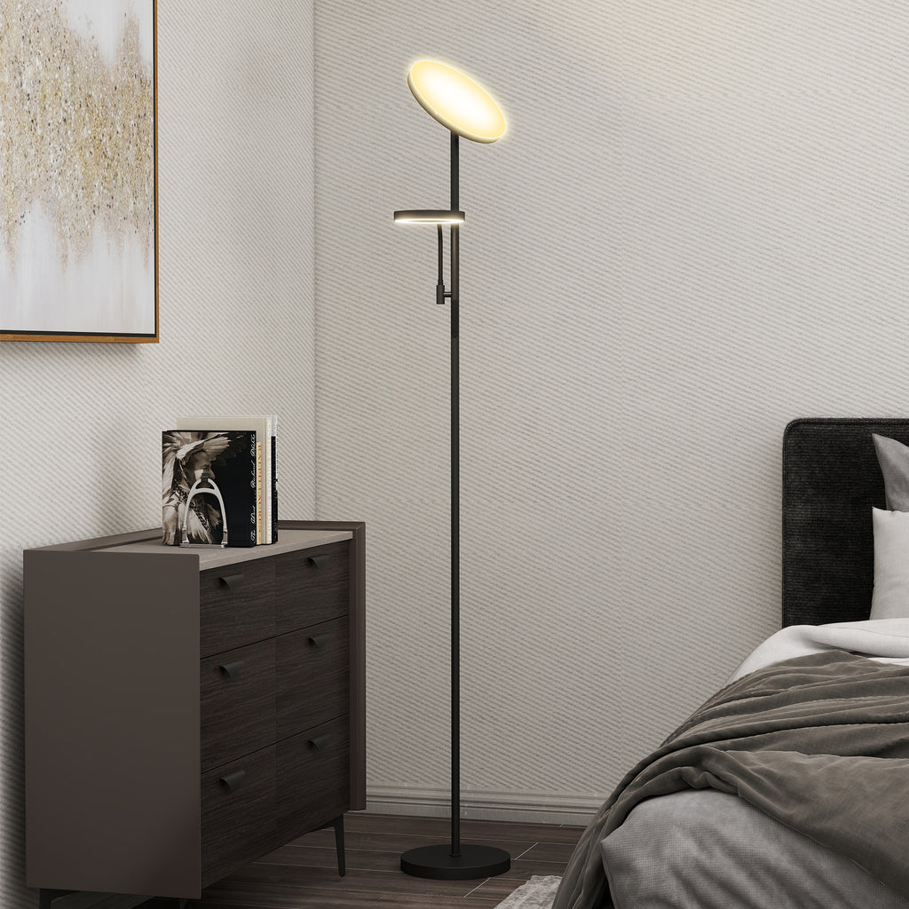 Lampadaire LED 42W dimmable 2700K-6500K 4 couleurs variation continue, 4 modes scène, télécommande et contrôle tactile-1