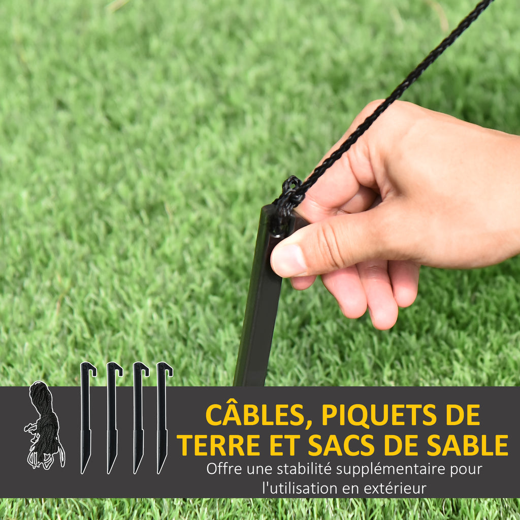 Père Noël gonflable avec cheminée lumineux LED hauteur 210 cm polyester imperméable rouge blanc noir-6
