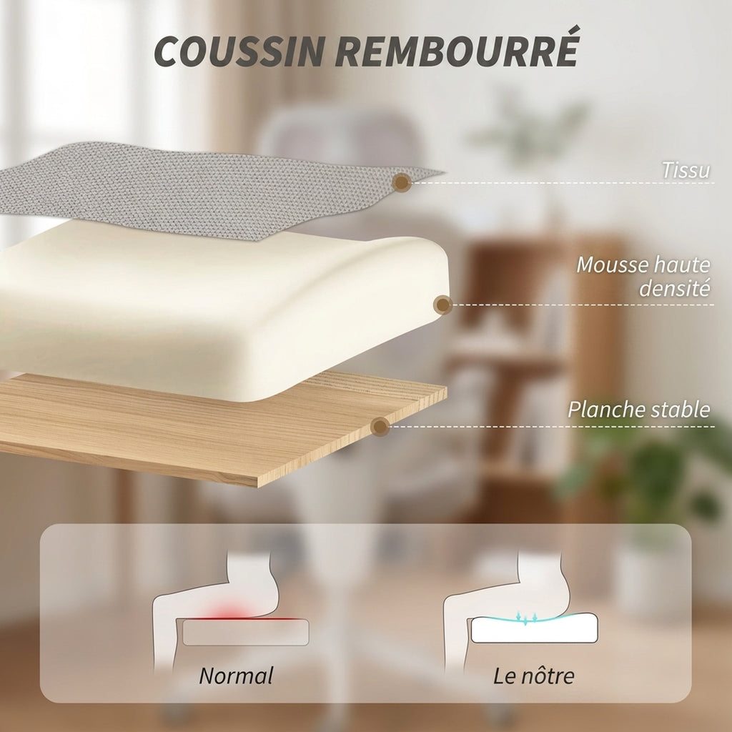 Chaise Bureau Ergonomique avec Appui-Tête Réglable, Fauteuil de Bureau Inclinable en Maille, Dossier Séparé, Gris-6