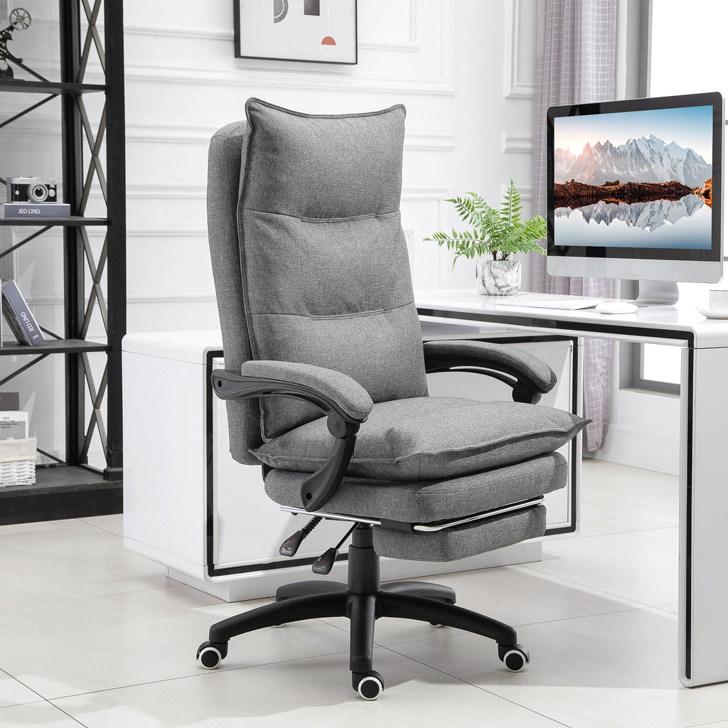 Fauteuil de bureau massant ergonomique, chaise de bureau avec dossier inclinable, hauteur réglable-9