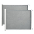 Lot de 2 barrières de sécurité barrière animaux rétractable automatique 1,15L x 0,83H m textilène acier  gris-0