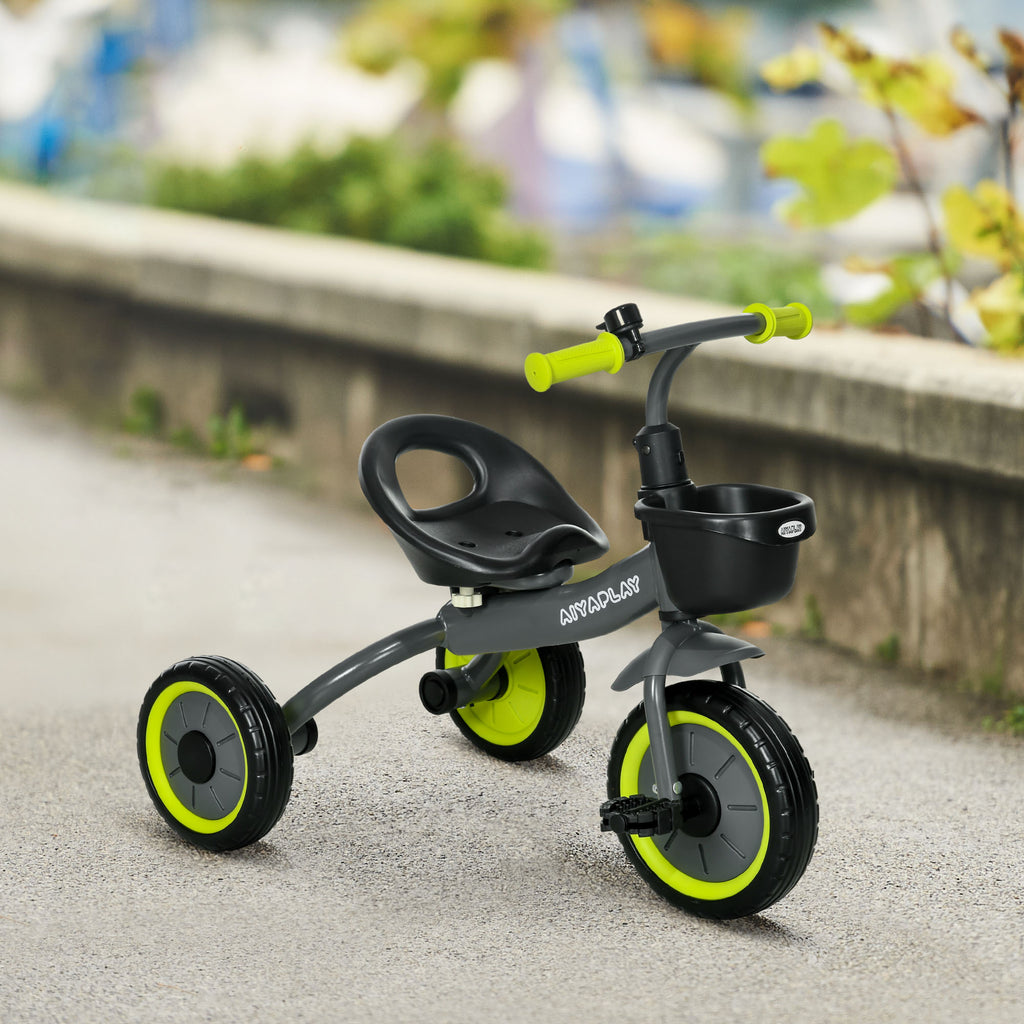 Tricycle enfants avec sonnette et panier selle réglable avec dossier - pour enfant de 2 à 5 ans noir-9
