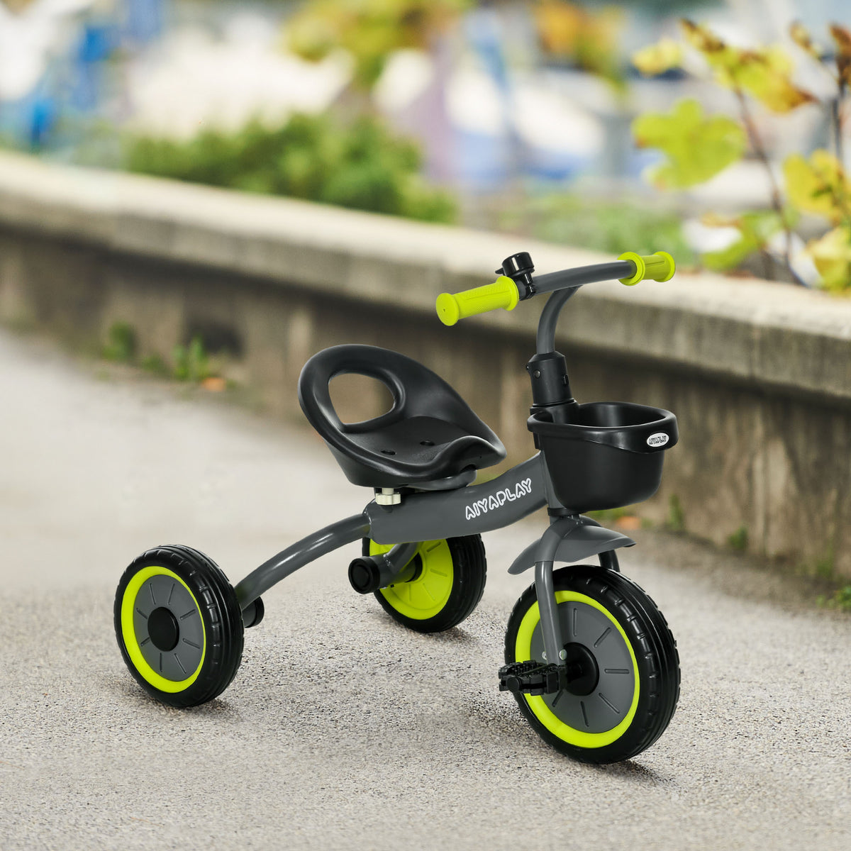 Tricycle enfants avec sonnette et panier selle réglable avec dossier - pour enfant de 2 à 5 ans noir-9