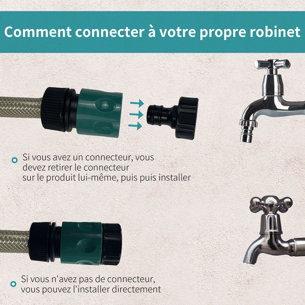 Dévidoir Mural Enrouleur Automatique pivotant 180° Tuyau 10 + 1 m avec Lance arrosage Support Mural intégré Turquoise Noir-6