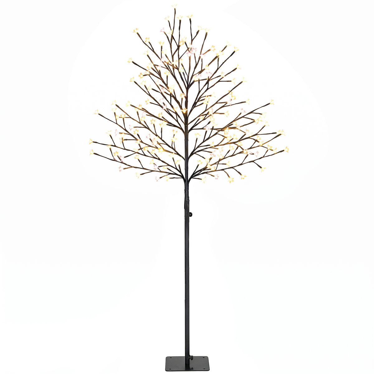 Arbre lumineux 150cm Cerisier Artificiel Lumineux  160 LED et 16 Branches Flexibles, Décoration Intérieure et Extérieure-0
