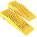 Ensemble de 2 rampes pour voiture véhicule utilitaire rampe de chargement dim. 70L x 19,5l x 7,8H cm PP jaune-0