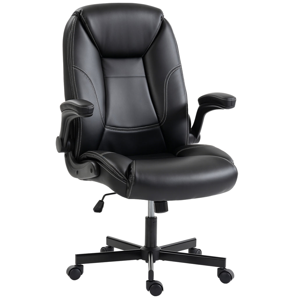 Chaise bureau ergonomique fauteuil de bureau accoudoirs relevables hauteur réglable fonction bascule noir-0