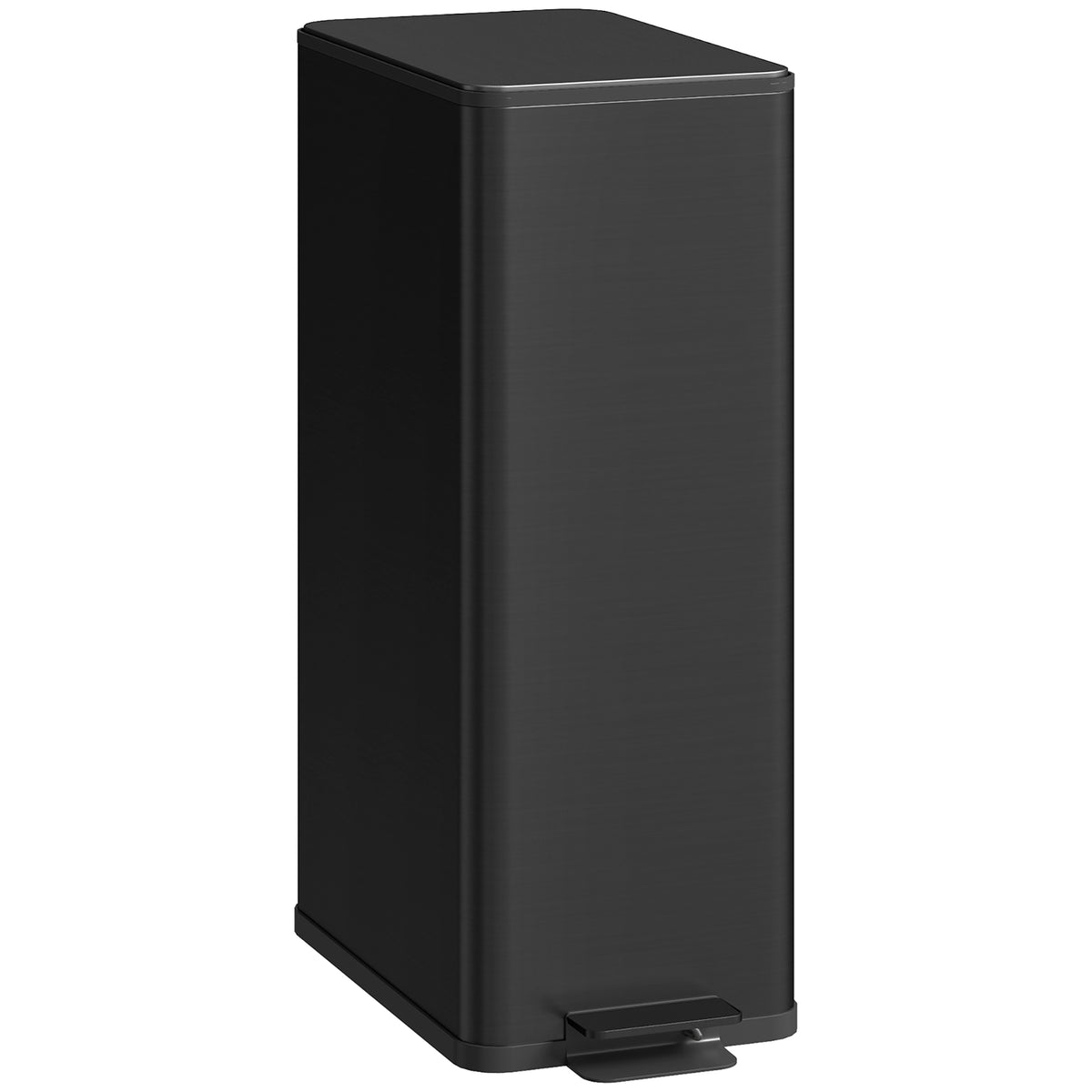 Poubelle de Cuisine 20L en Acier Inoxydable, Couvercle à Fermeture Douce, Compacte avec Seau Intérieur Amovible, Noir-0