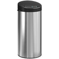 Poubelle de cuisine automatique 30 L en acier inoxydable, couvercle à fermeture en douceur, 32 x 30 x 68 cm, argent-0