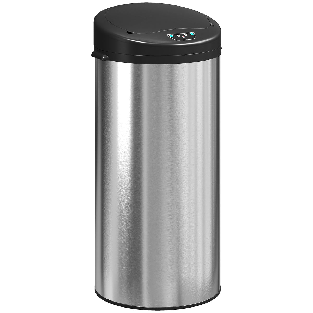 Poubelle de cuisine automatique 30 L en acier inoxydable, couvercle à fermeture en douceur, 32 x 30 x 68 cm, argent-0