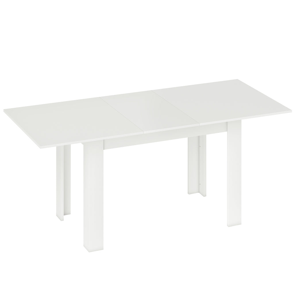 Table à manger extensible, table de cuisine rectangulaire, pour 6-8 personnes, 140-180 x 80 cm, blanc-0