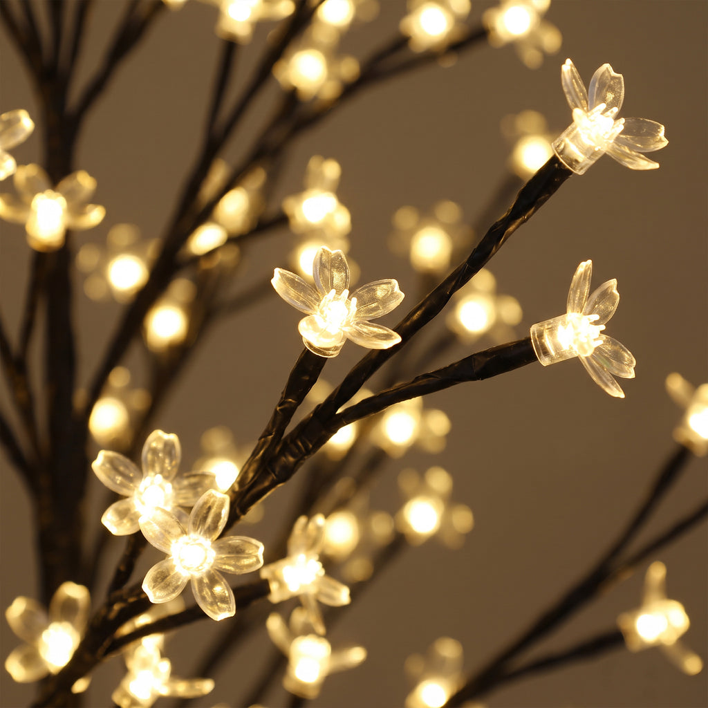 Arbre lumineux 180cm Cerisier Artificiel Lumineux  200 LED et 20 Branches Flexibles, Décoration Intérieure et Extérieure-9