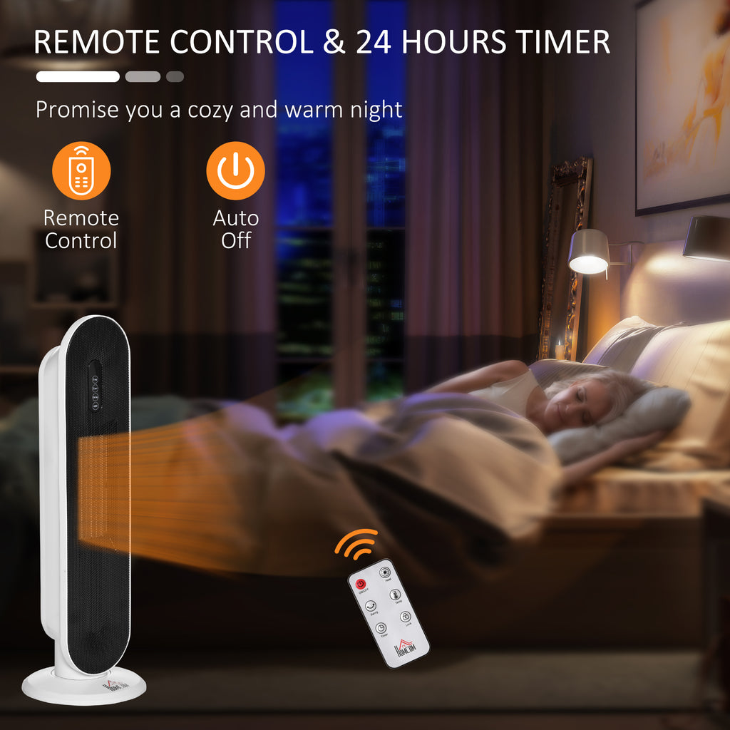 Chauffage soufflant oscillant 1200/2000 W - mini radiateur céramique PTC - télécommande incluse - chauffage d'appoint-7