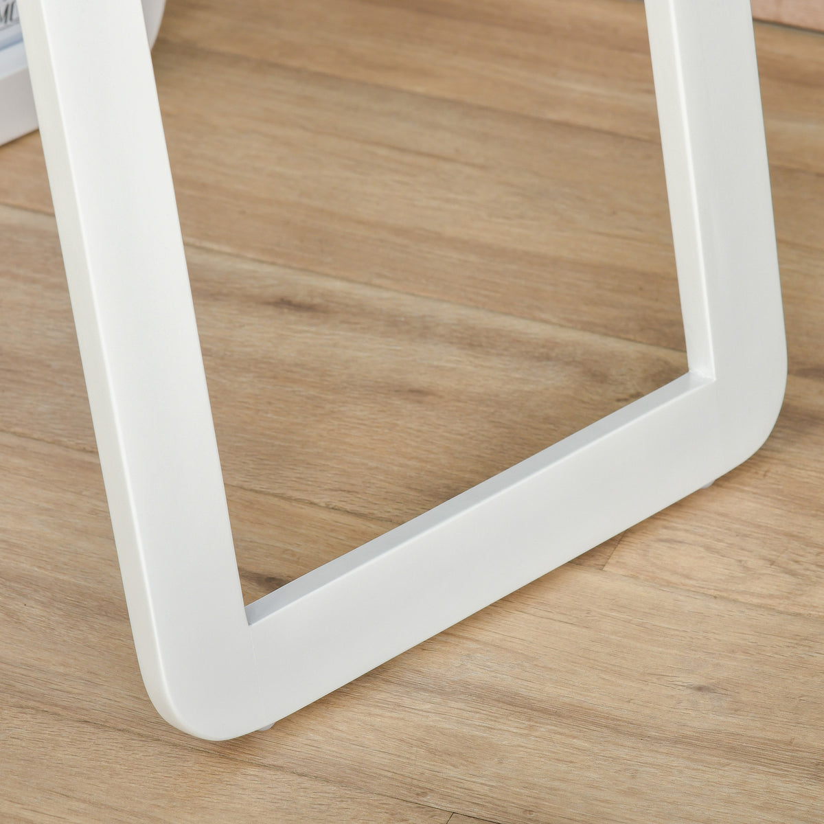 Miroir sur Pied et Mural rectangulaire dim. 37L x 43l x 156H cm Bois Aspect Blanc-7