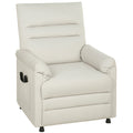 Fauteuil relax électrique massant et chauffant, fauteuil inclinable, repose-pieds, moteur silencieux, 82x99x106cm, crème-0