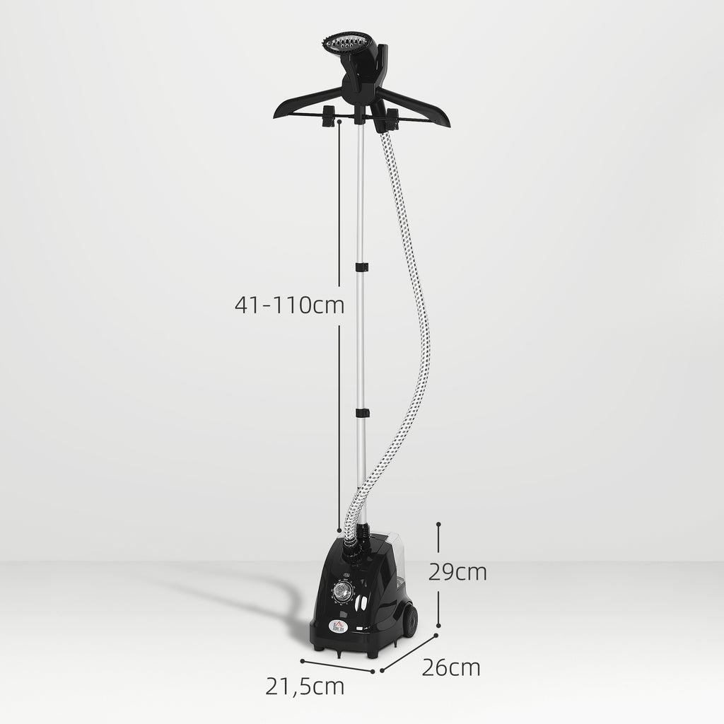 Défroisseur vapeur vertical défroisseur à vêtements 1,4 L 1950 W débit vapeur 30g/min tige telescopique noir-2