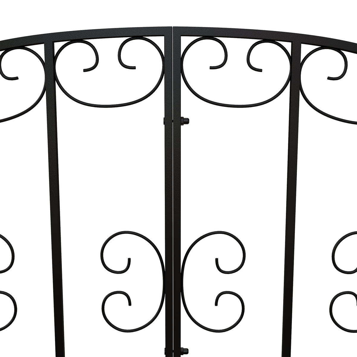 Pont de Jardin Pont en acier avec Garde-corps latéraux, Charge Maximale 120 KG, décoration Jardin, 119 x 67 x 70 cm noir-6
