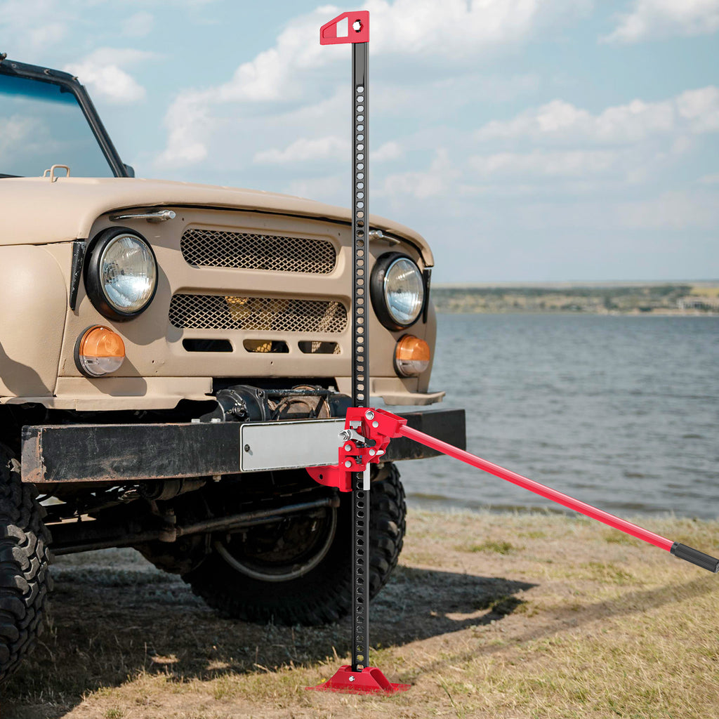 Cric farm jack tout-terrain ATV 4x4, cric pour voiture véhicule charge max. 3000 kg, hauteur de levage 11-135 cm, rouge-9
