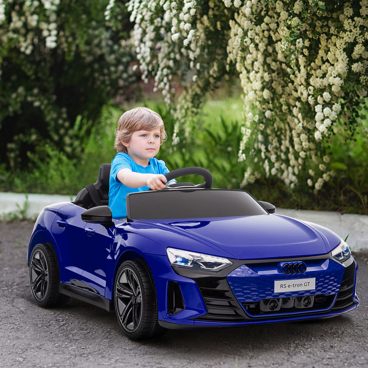 Voiture véhicule électrique enfant 12 V - télécommande parentale - effets sonores, lumineux - Audi RS E-tron GT bleu-9