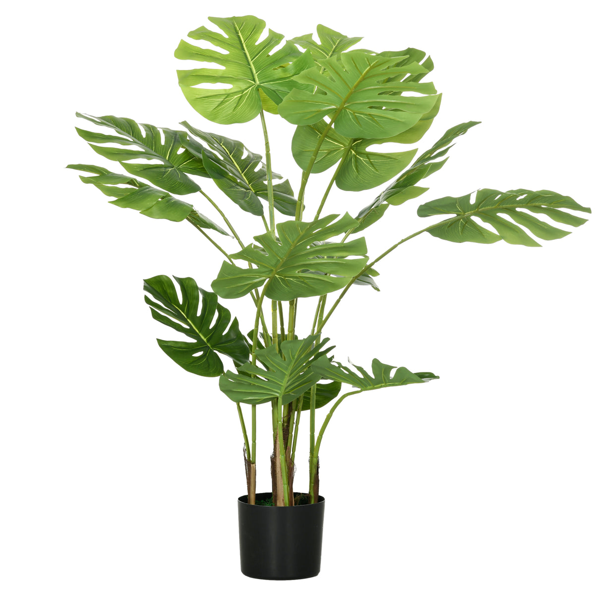 Plante artificielle arbre artificiel monstera deliciosa avec pot inclus hauteur 120 cm intérieure vert-0