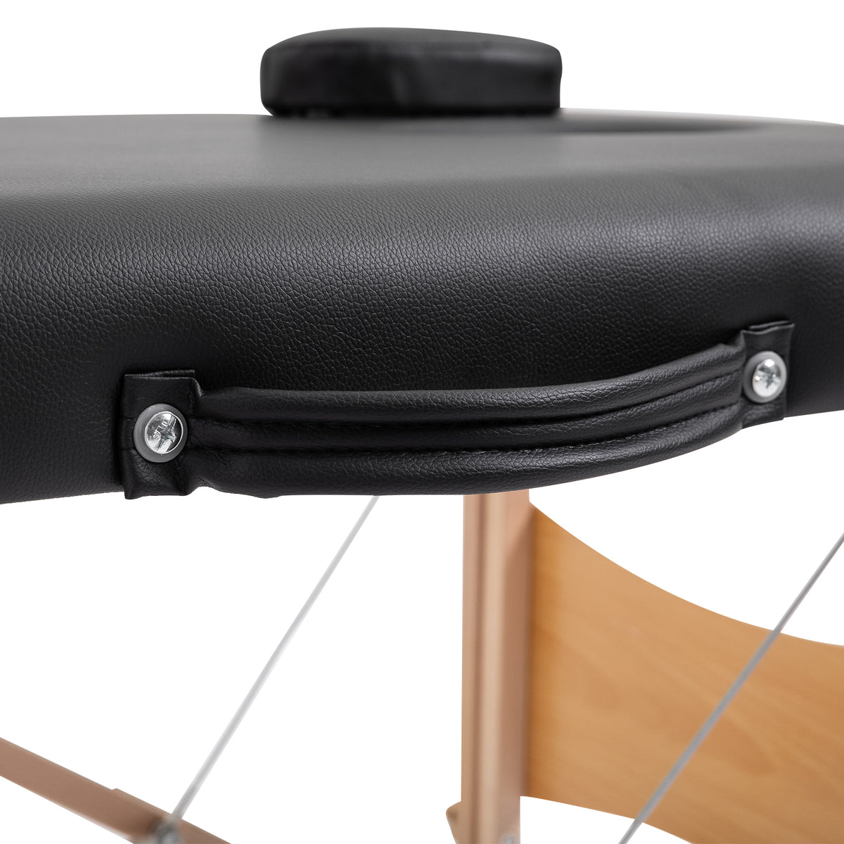 Table de massage pliante, lit de massage 2 zones 186 x 60 cm portable, hauteur réglable noir-7