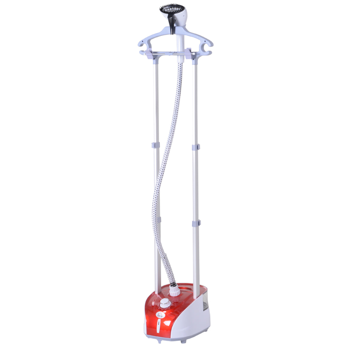 Défroisseur vapeur vertical 1950 W 32g/min, réservoir d'eau de 2 litres, tige télescopique, fer vertical autonomie 45min, 11 températures réglables, prêt en 38s, planche et cintre fournis rouge-0