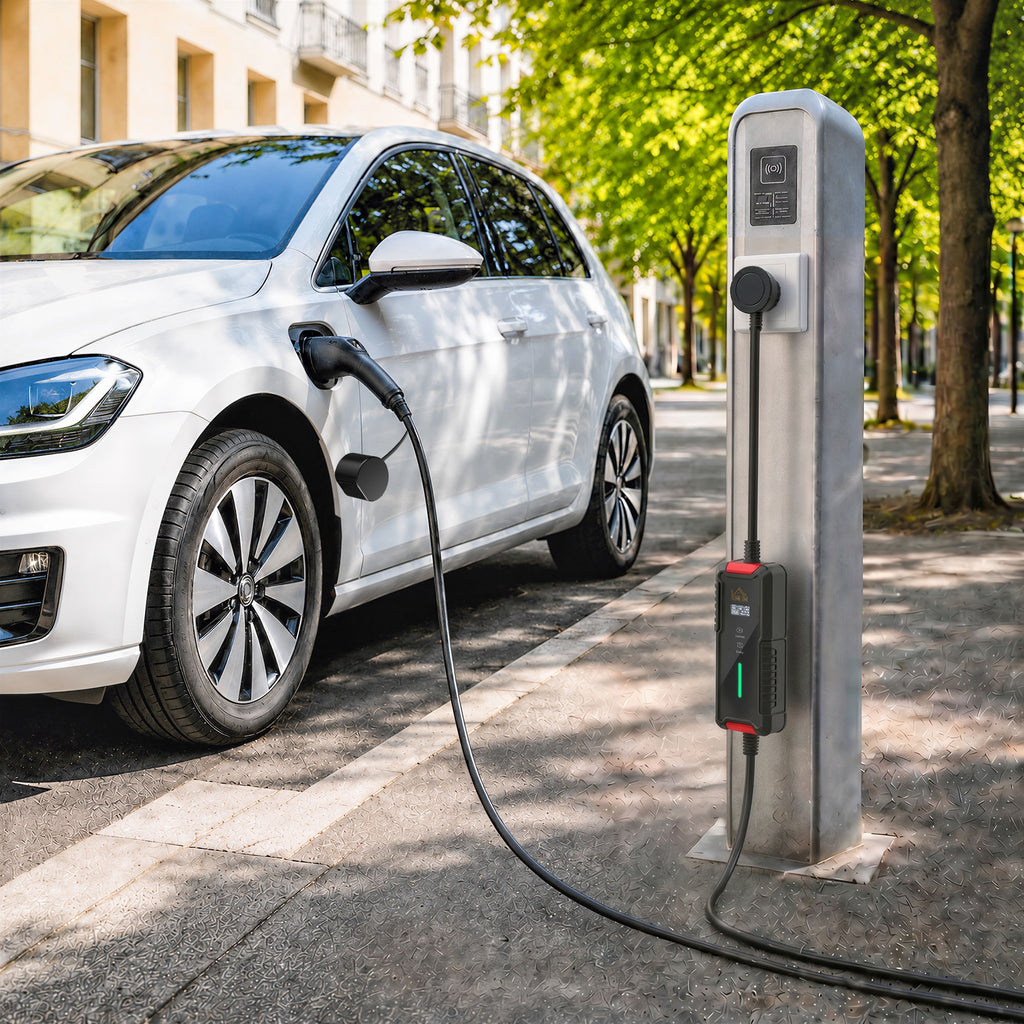Chargeur Voiture Électrique Type 2 3,7kW [5m, 6/8/10/13/16A] Câble de Recharge Portable Écran LCD Retardateur Noir-8