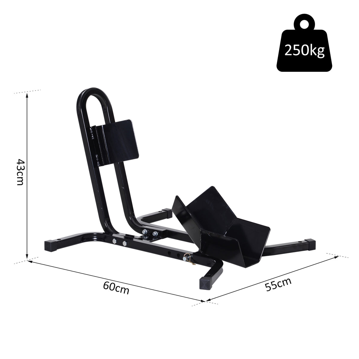 Lève Moto Béquille d'Atelier Support Roue Moto Support Béquille Moto - Bloque Roue 17 à 21 Pouces Métal Époxy Noir-2