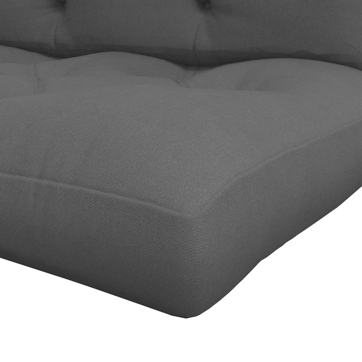 Ensemble de 2 coussins pour canapé palette 2 places dim. 120L x 80l x 12H cm Polyester gris-8