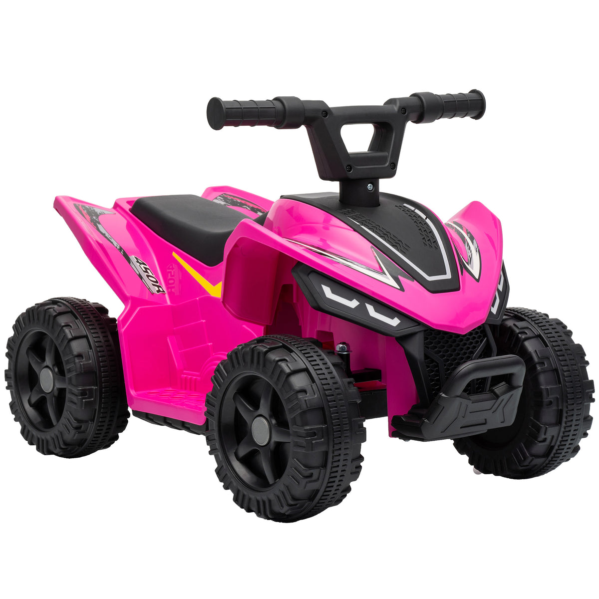 Quad Électrique Enfants 6 V, Voiture Électrique Enfants, Batterie au Lithium, Vitesse Max. 2 Km/H, 18 à 48 Mois, Rose-0