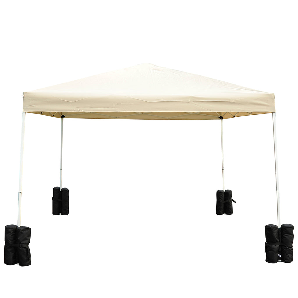 Lot 4 sacs de lestage de fixation pour tonnelle parasol pavillon, poids de lestage de pavillon, volume max. 15 kg, noir-6