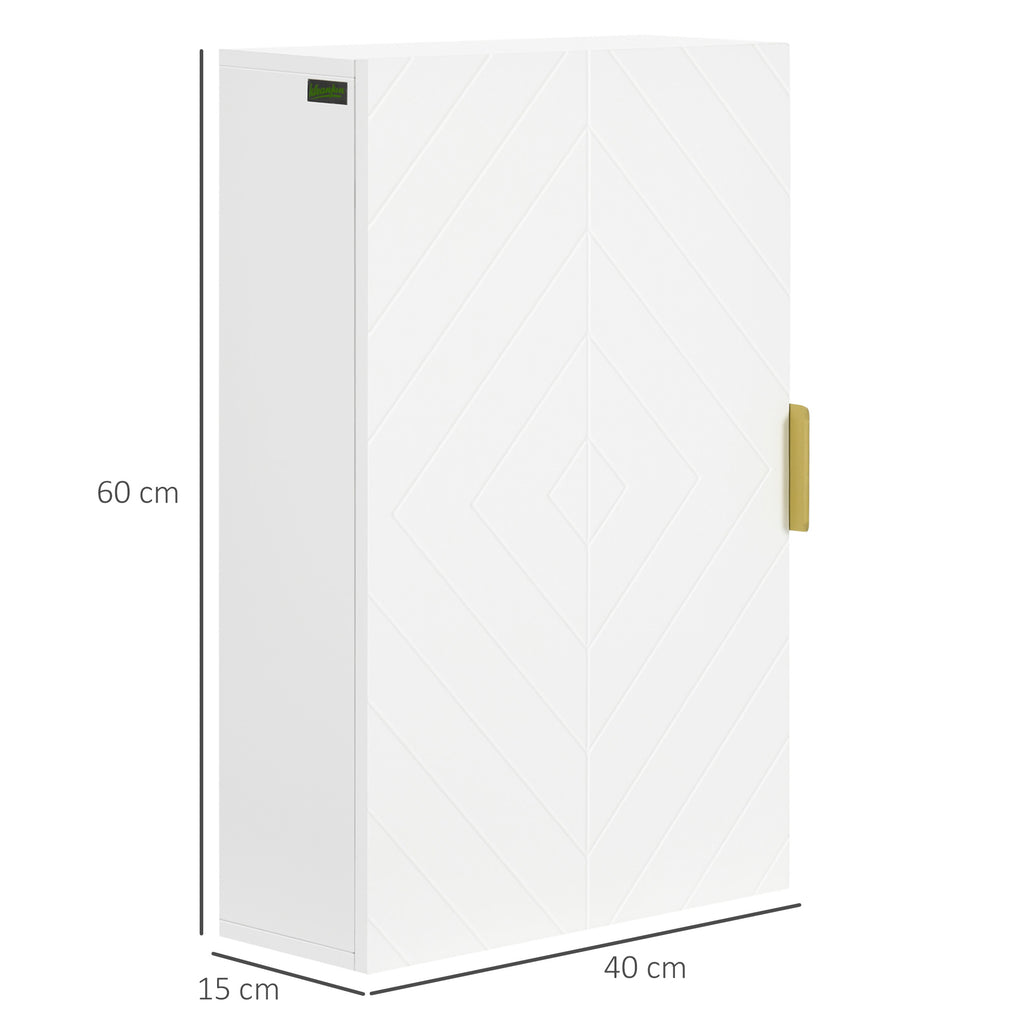 Armoire murale de salle de bain, armoire à pharmacie murale meuble de rangement avec étagère réglable-2