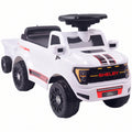 Voiture Porteur pour Enfants Shelby, Dossier, Anti-Basculement, Compartiment, 18-72 Mois, 80x25,5x33cm, Blanc-0