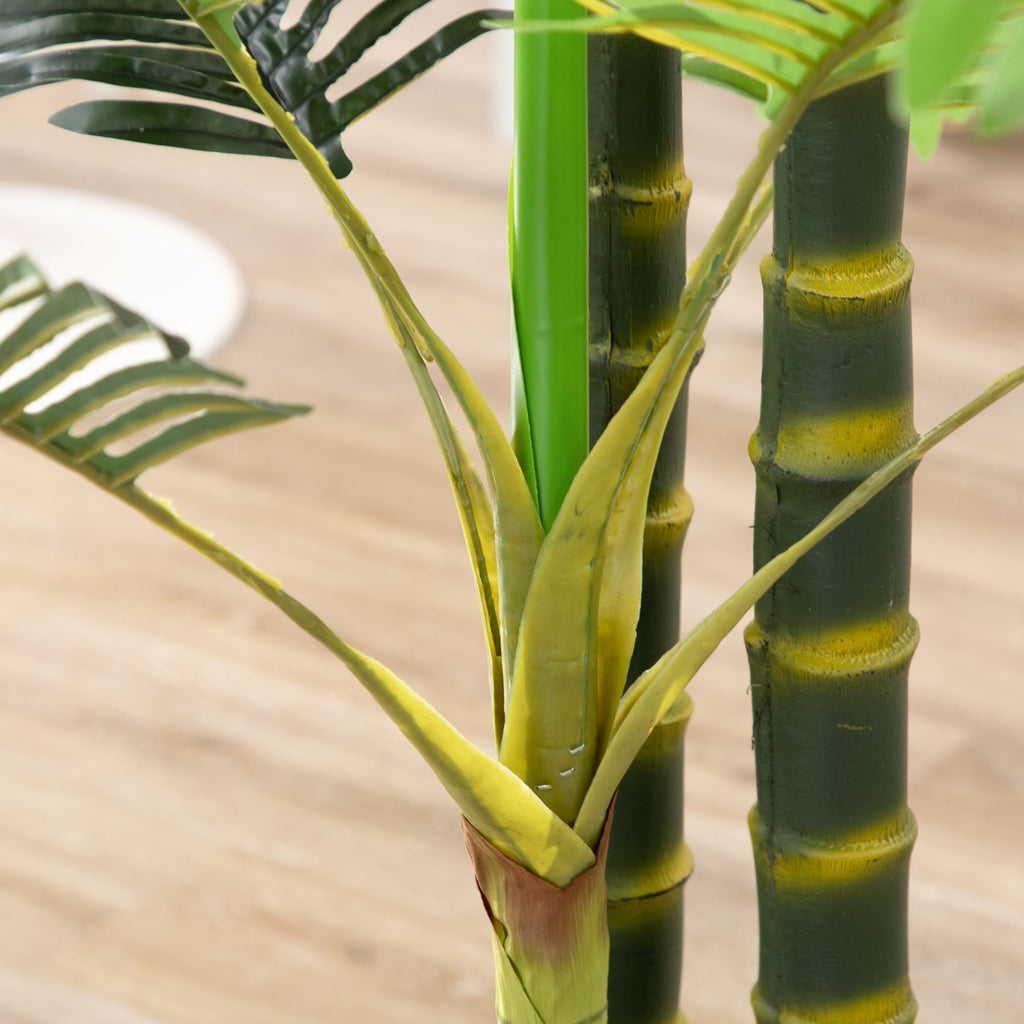 Palmier areca artificiel arbre artificiel hauteur 190 cm avec 30 grandes feuilles en plastique pot inclus-8