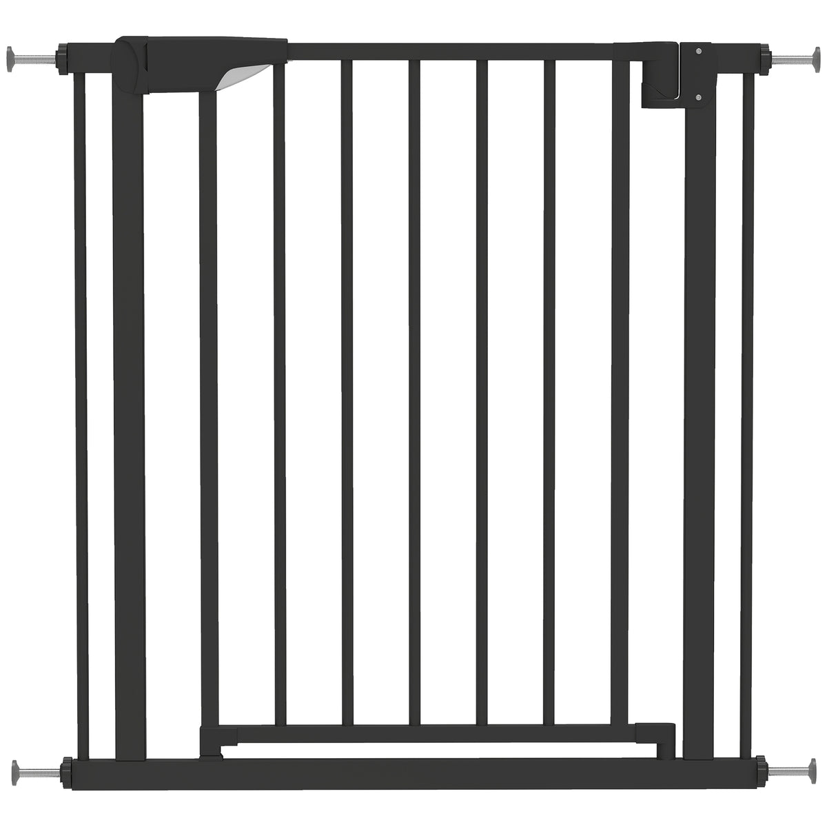 Barrière de sécurité pour chiens et bébés 76 à 81 cm avec extension fixation par pression sans perçage blanc-0