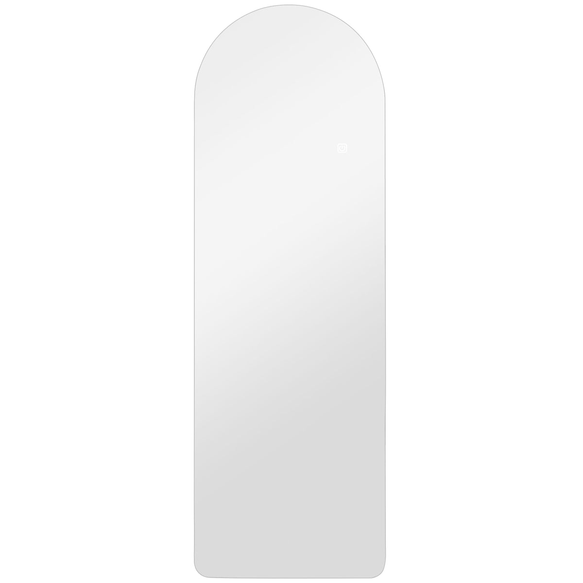 Grand miroir mural 120 x 40 cm avec éclairage LED miroir arqué, intensité variable et 3 couleurs d'éclairage transparent-0