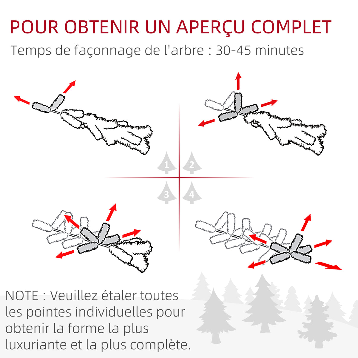 Sapin de Noël artificiel 180 cm Arbre de Noël avec support en acier pliable, 467 Branches, décoration de Noël, Vert-6
