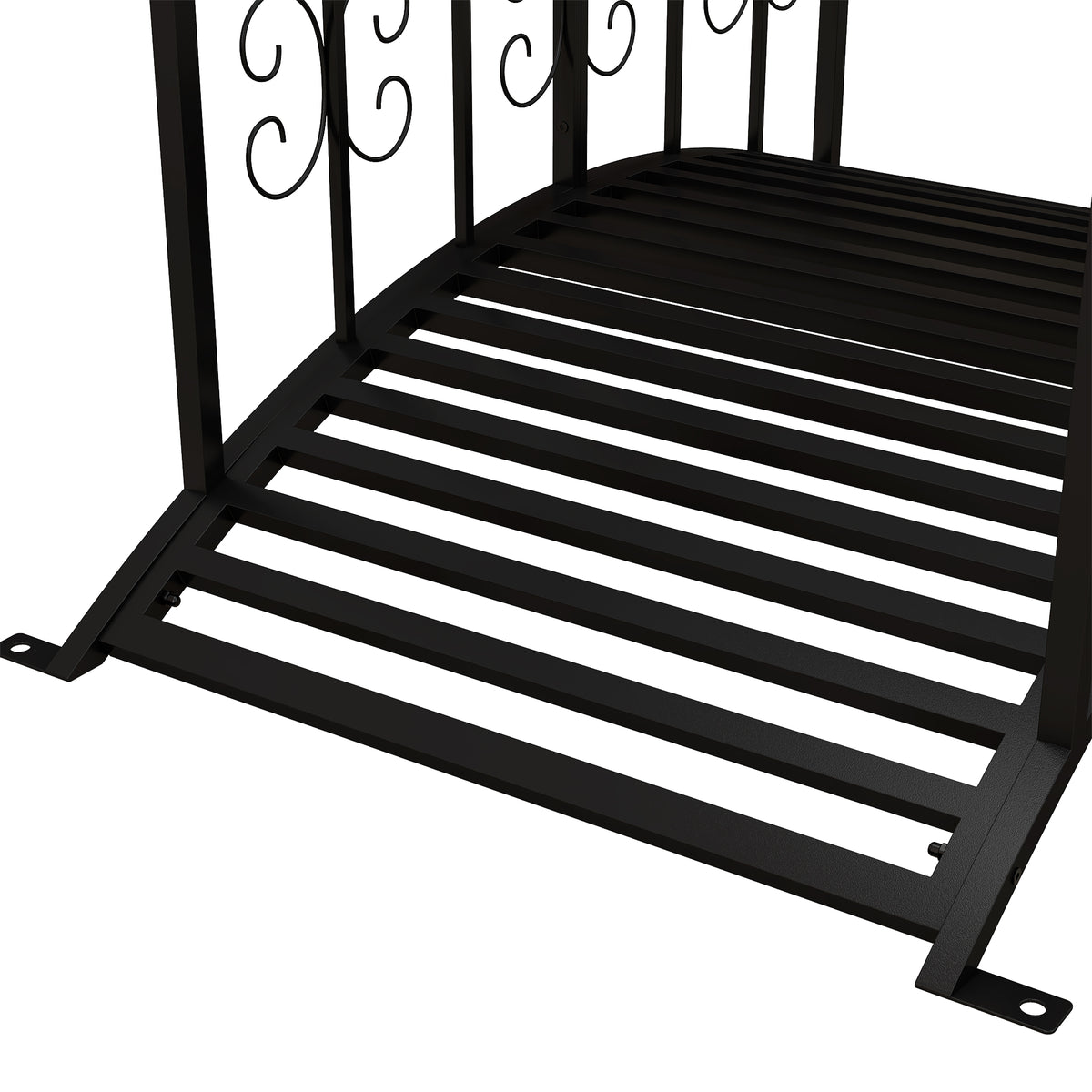 Pont de Jardin Pont en acier avec Garde-corps latéraux, Charge Maximale 120 KG, décoration Jardin, 119 x 67 x 70 cm noir-8