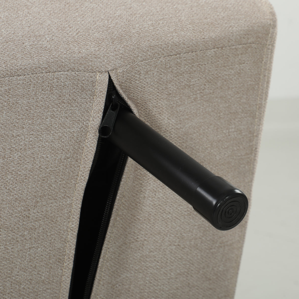 Fauteuil Convertible 1 Place, Fauteuil-Lit Clic-Clac 3 en 1 avec Dossier Réglable, Oreiller, Assise Large, Marron Clair-9