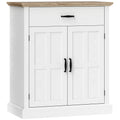 Buffet salon style moderne avec placard à 2 portes, tiroir et étagère réglable, 75,2 x 40 x 91,5 cm, blanc-0