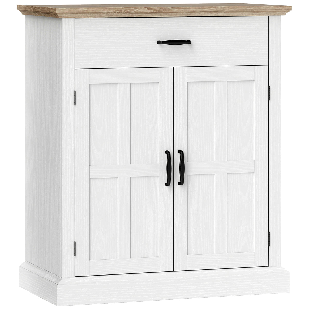 Buffet salon style moderne avec placard à 2 portes, tiroir et étagère réglable, 75,2 x 40 x 91,5 cm, blanc-0