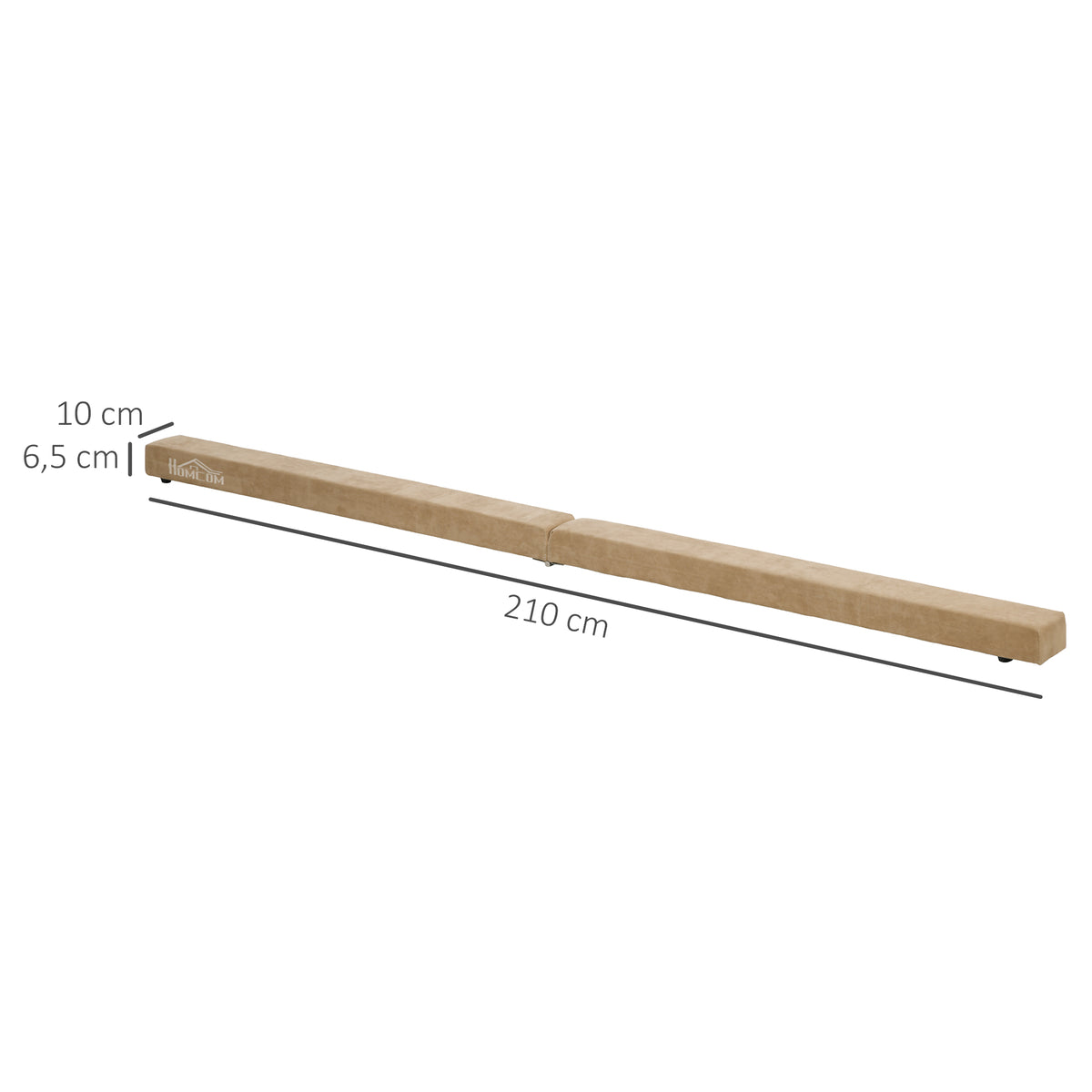 Poutre de gymnastique pliable 210 cm antidérapant, poutre gymnastique pour entraînement à l'équilibre, marron-2