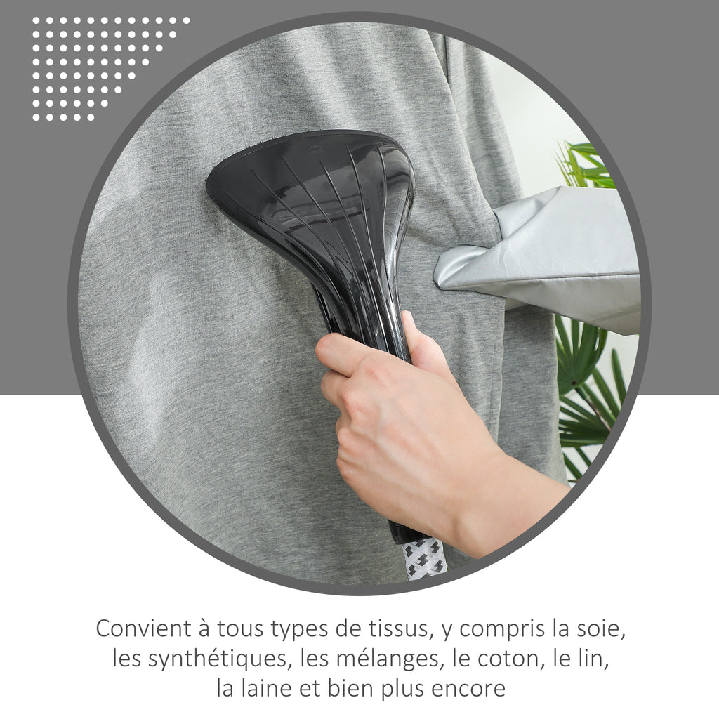 Défroisseur vapeur vertical défroisseur à vêtements 1,4 L 1950 W débit vapeur 30g/min tige telescopique noir-6