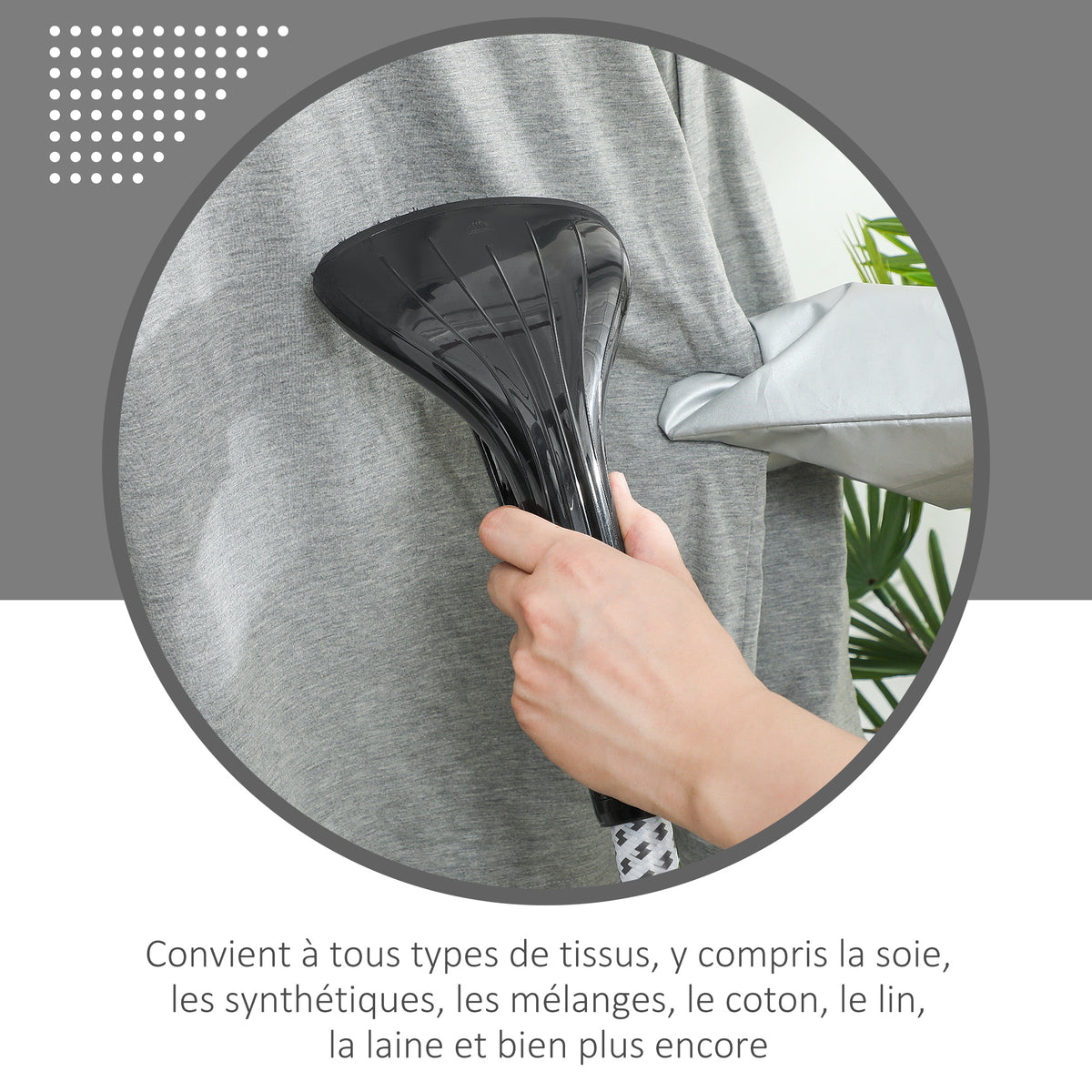 Défroisseur vapeur vertical défroisseur à vêtements 1,4 L 1950 W débit vapeur 30g/min tige telescopique noir-6