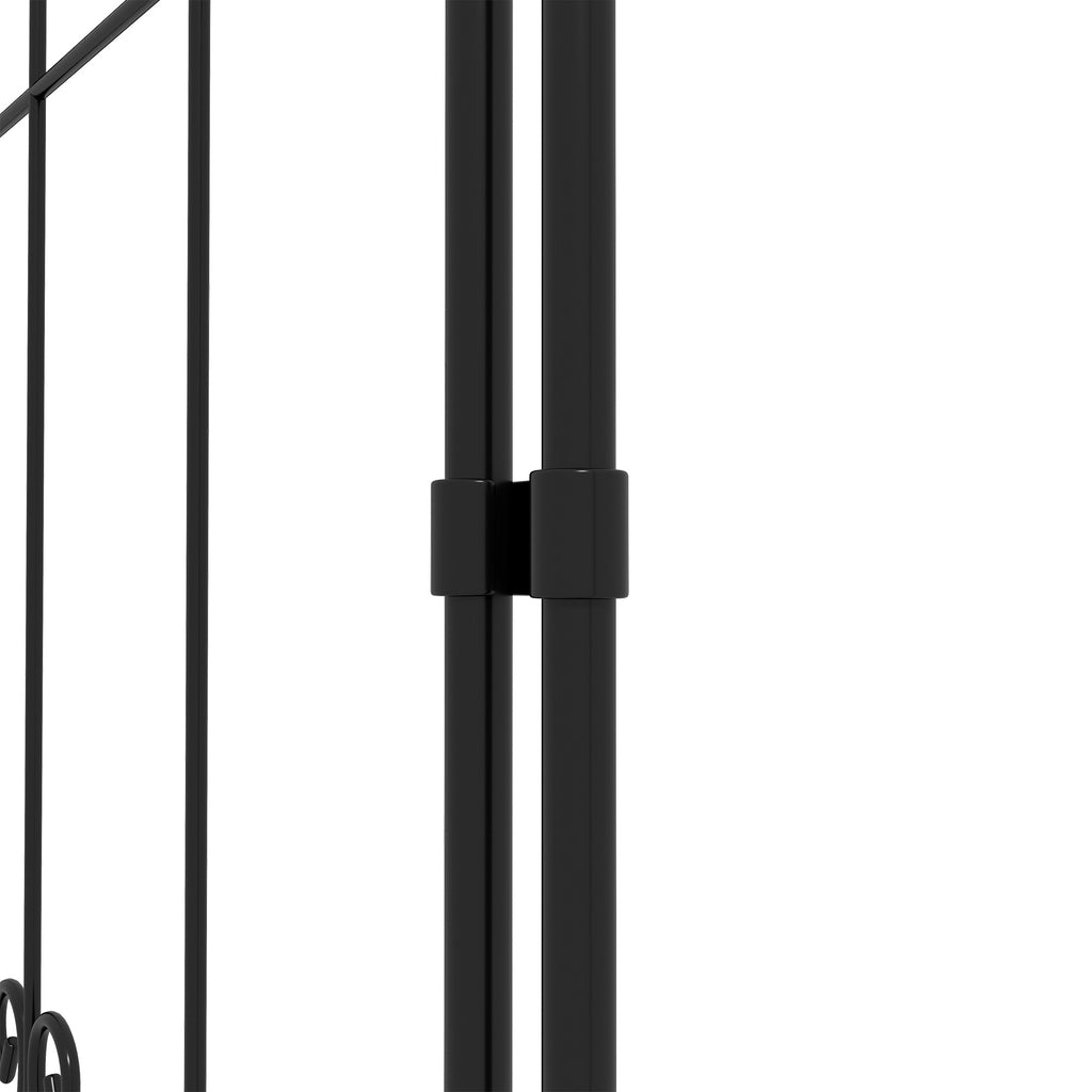 Lot de 2 treillis de jardin, support pour plantes grimpantes en métal, 50L x 181H cm, noir-8