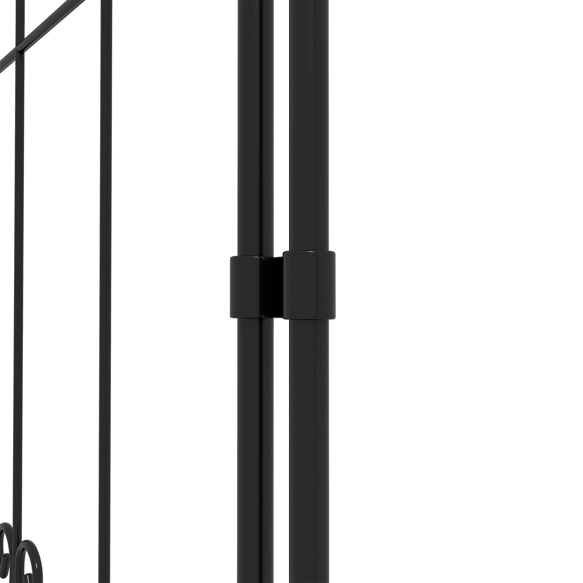 Lot de 2 treillis de jardin, support pour plantes grimpantes en métal, 50L x 181H cm, noir-8